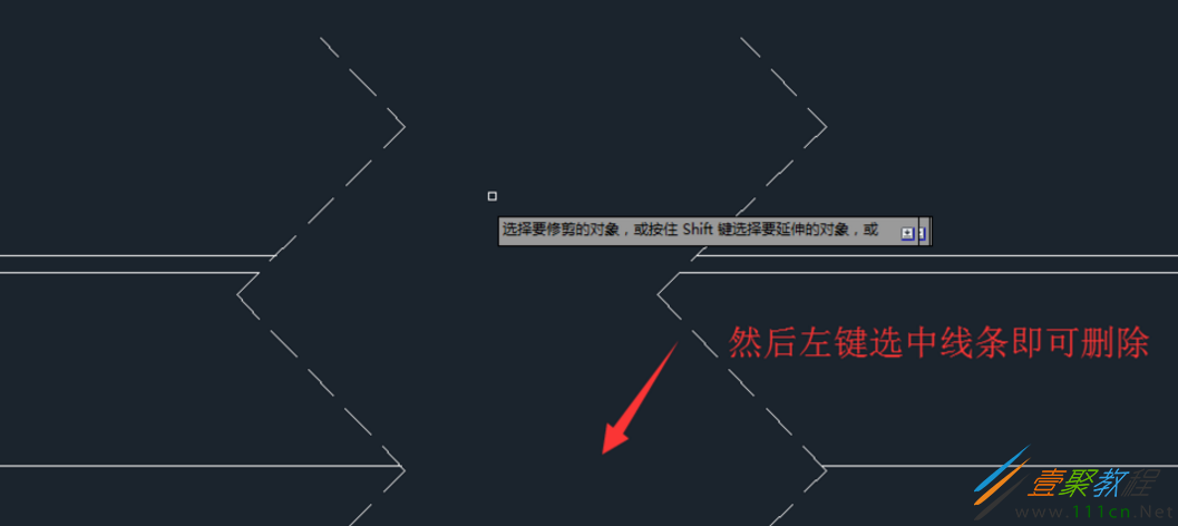 CAD删除线条相交_CAD相交方法删除线条cad装express图片