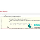 PHP warning Illegal offset type错误解决办法