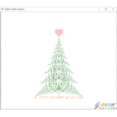 用Python绘制爱心圣诞树代码示例