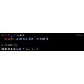 Python数字转化成列表代码示例解析