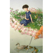 日本插画艺术家梦幻童年​​​绘画作品效果欣赏