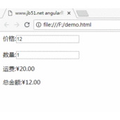 angularjs实现的购物金额计算工具示例