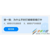 猜一猜为什么平时打蟑螂很难打中 2022支付宝蚂蚁庄园5月27日答案