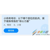 小鸡考考你以下哪个部位的肌肉属于健身常练的核心力量 2022支付宝蚂蚁庄园5月19日答案