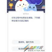 行车过程中如果发生爆胎下列哪种处理方式是正确的 2022支付宝蚂蚁庄园4月8日答案