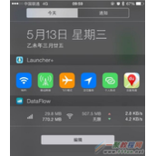 iPhone通知中心如何添加快捷开关及流量监控