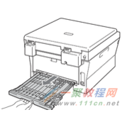 联想打印机M7600D提示双面单元卡纸怎么取出