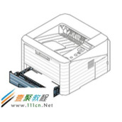 三星激光黑白打印机ML-3750ND机器屏幕显示“纸盘1卡纸”，如何解决？