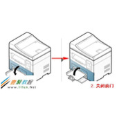 三星激光黑白多功能一体机SCX-4321NS机器屏幕显示“卡纸或缺纸，开门/关门”，如何解决？