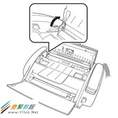 喷墨传真一体机SF-340(SF-341P)发送传真和复印出来的纸张两侧有黑道，如何解决