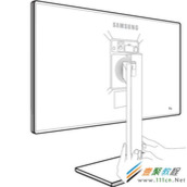 三星液晶显示器S27C750P如何将缆线固定