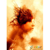 PS照片处理成树木头像