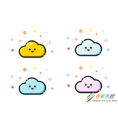 AI绘制MBE风格的云朵图标方法介绍