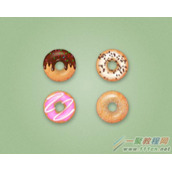 AI设计制作可爱美味的4种甜甜圈
