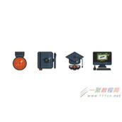 AI制作炫酷的毕业图标套装