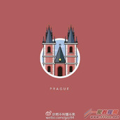 Illustrator绘制一个扁平布拉格建筑图标教程