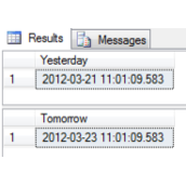 sql返回今天或明天日期