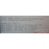 oracle中hp平台rdisk中磁盘丢失导致asm启动报ORA-15042恢复