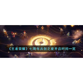 王者荣耀七周年共创之夜什么时候开始