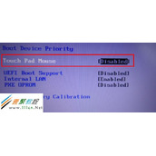 530U3B系列如何通过BIOS开启触摸板?(Win7)