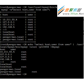 linux中通过命令行执行mysql命令