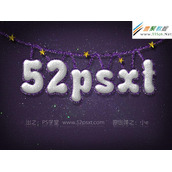 利用Photoshop制作温馨的圣诞节积雪字体效果