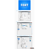 photoshop制作可爱的白底蓝边描边字效果教程