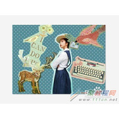 美图秀秀抠图换背景做出复古海报教程