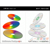 Illustrator色彩混合功能制作彩色光碟效果图教程