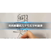 妈妈教爨姓儿子写名字时崩溃-妈妈教爨姓儿子写名字时崩溃怎么回事