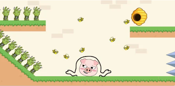 疯狂猪猪画线救援游戏