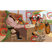 这不是汉字三国雀神找出8个带颜色的东西如何过