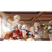 《原神》多角色同时出现的同人插画图片
