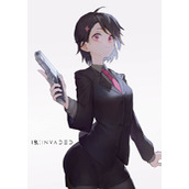 拿手枪的武器娘插画图片，你敢惹吗