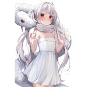 与白蛇为舞的女孩pixiv插画图片