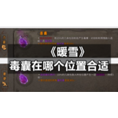 《暖雪》毒囊在哪个位置合适