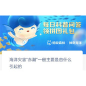 支付宝海洋灾害赤潮一般是有什么原因引起的