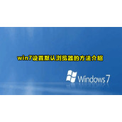 Win7设置默认浏览器的方法介绍