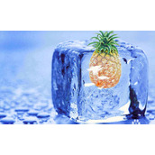 如何使用PS把水果合成到冰块中?