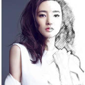 PS利用蒙版和画笔打造人物半素描效果教程