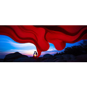 Photoshop婚纱照飘纱修图教程