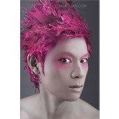 ps怎样把人物头发制作成油漆喷溅的效果?