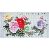 ps怎么将牡丹图转换为十字绣效果?