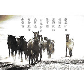 ps怎么将骏马图转换为水墨国画效果?