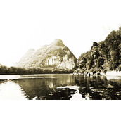 ps怎么给图片制作水墨山水画效果?