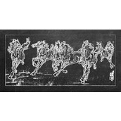 ps怎么将八骏图转换成粉笔画?