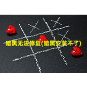 暗黑无法修复(暗黑安装不了)（暗黑破坏神安装后无法打开）