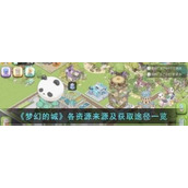 梦幻的城资源如何获得