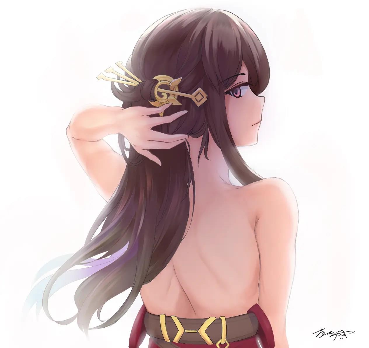 wallpaper原神北斗性感露背装天堂魅惑插图高清第一弹