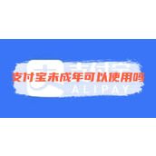 支付宝未成年可以使用吗